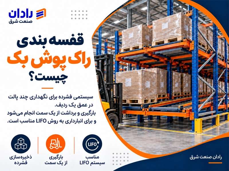 خرید قفسه راک پوش بک