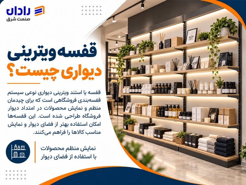 خرید قفسه ویترینی دیواری