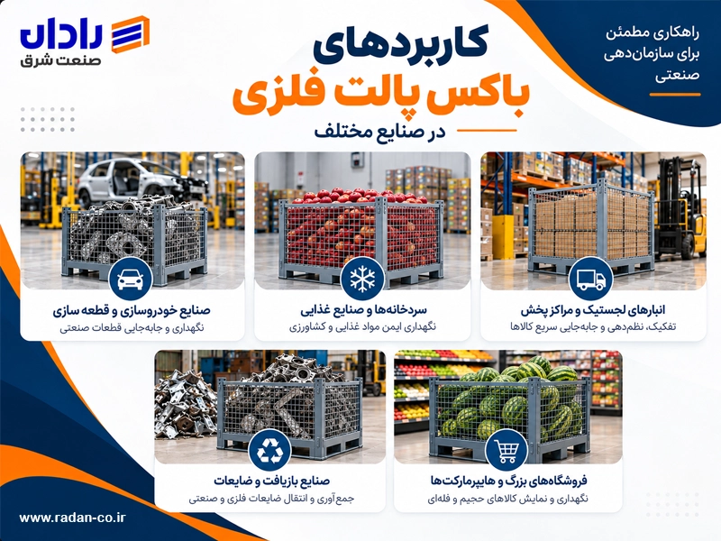 انواع باکس پالت فلزی انبار