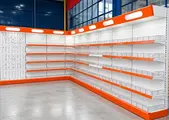  قفسه گوشه ای فروشگاهی فلزی مدل البرز