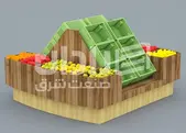 قفسه میوه و سبزیجات مدل چوبی رادان صنعت