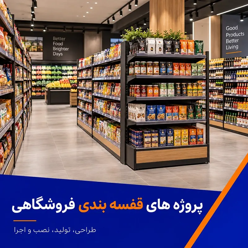 پروژه های قفسه بندی فروشگاهی رادان صنعت شرق