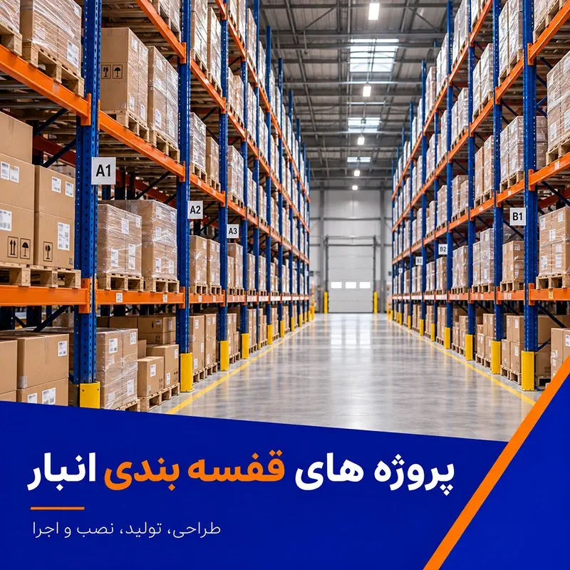 پروژه های قفسه بندی انبار صنعتی رادان صنعت شرق