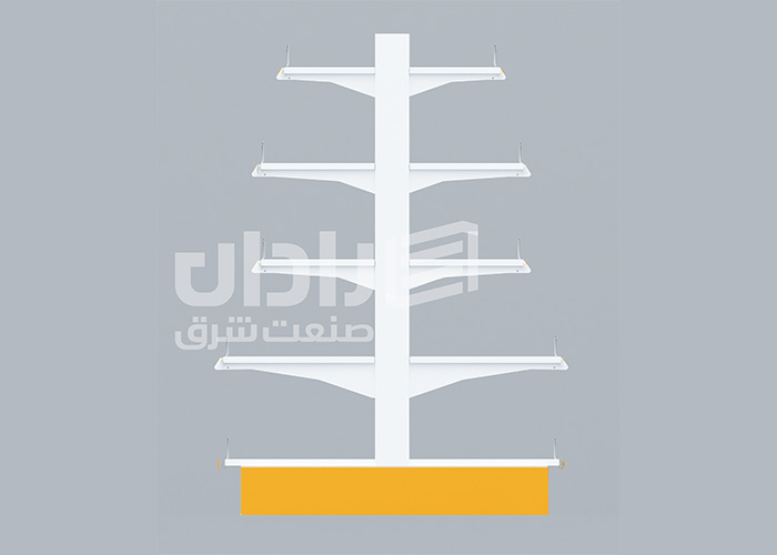 قفسه دوطرفه گرد وسط فروشگاهی